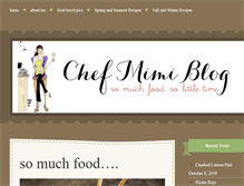 Tablet Screenshot of chefmimiblog.com